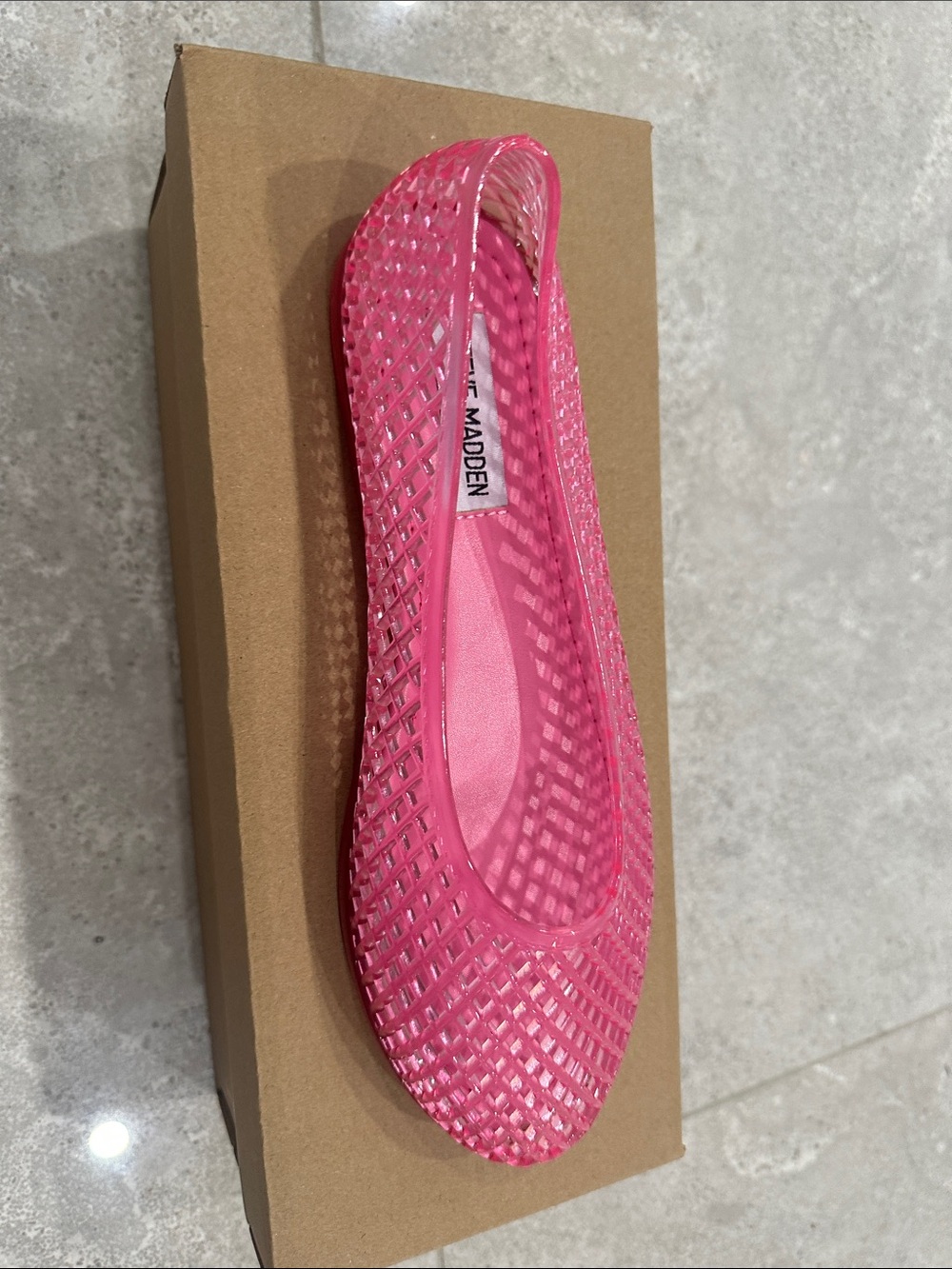 Steve Madden Pink Woven Slip-On Ballet Flat